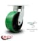 Service Caster 8 Inch Heavy Duty Green Poly on Cast Iron Wheel Swivel Caster with Swivel Lock SCC-KP92S830-PUR-GB-BSL - alternate 6